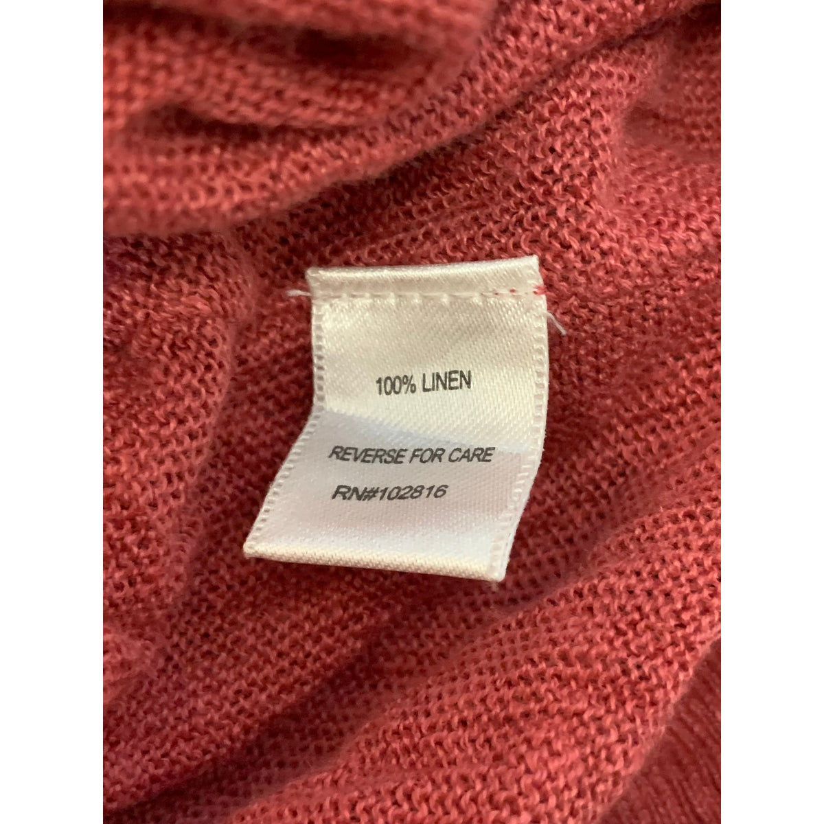 Garnet Hill Cardigan Sweater Womens Small Red Button Front V-Neck Long
