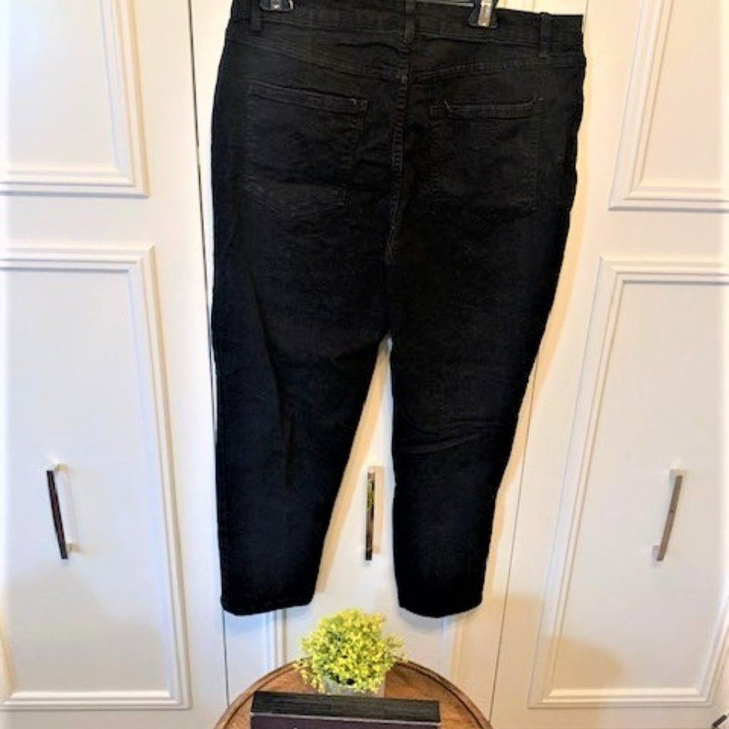 black high rise mom jeans w/straight leg 17