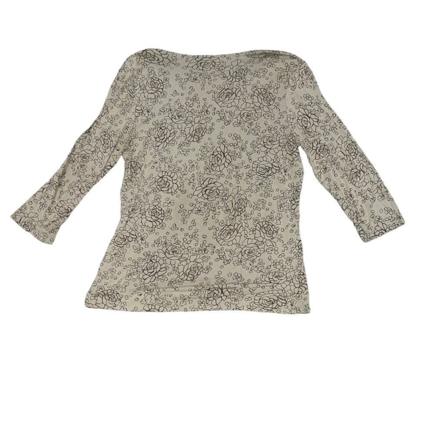 J. Jill Floral Green Blouse Size Small