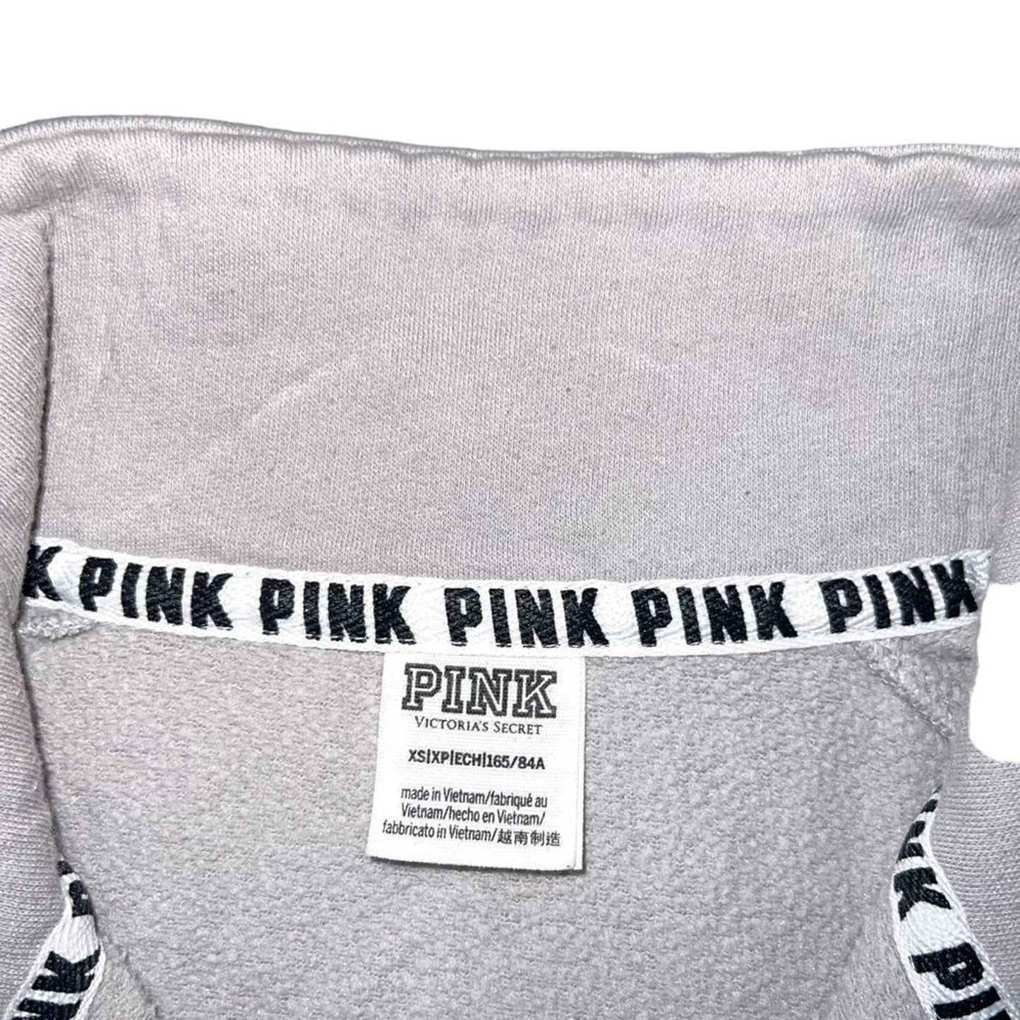 Victoria's Secret PINK Pullover Sweatshirt Womens XS Gray White Ombre