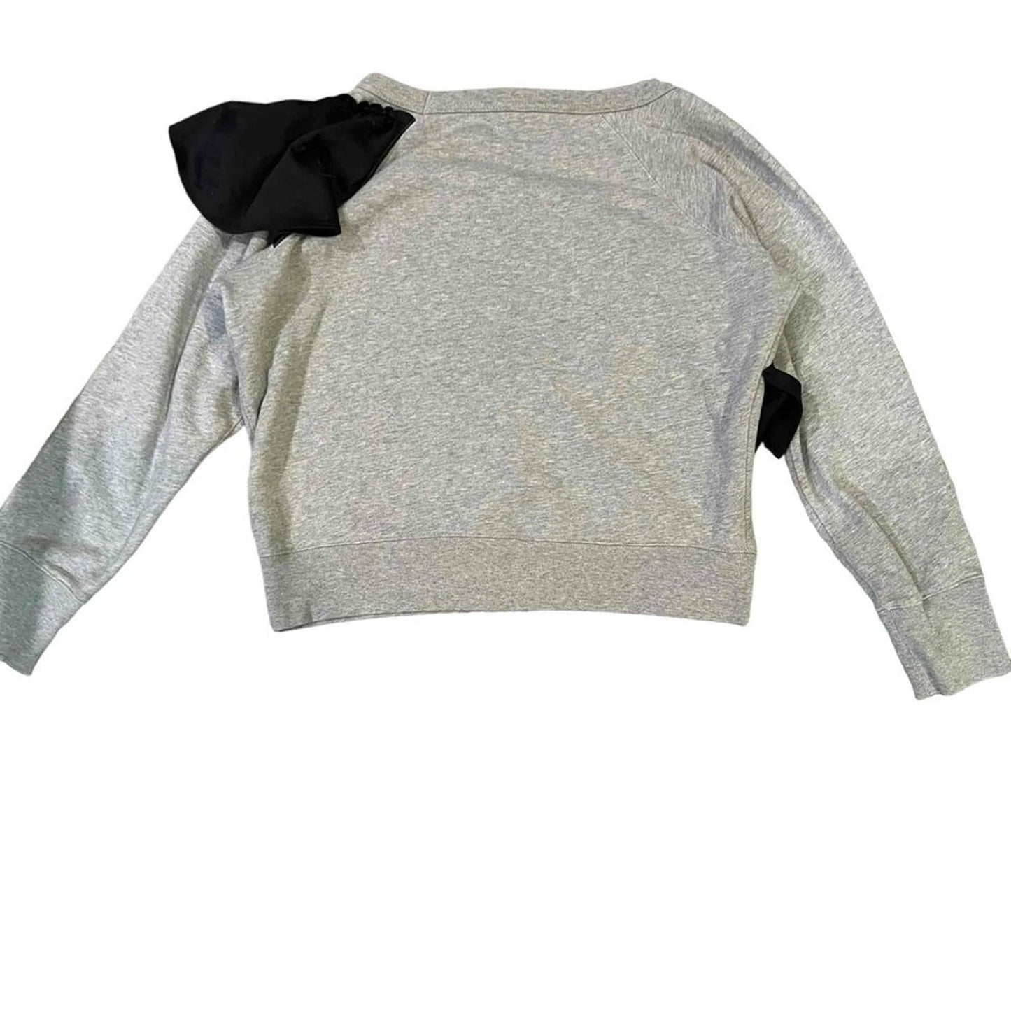 J. Crew Women's Medium Grey Asymmetrical Ruffle Pullover Long Sleeve Sweater