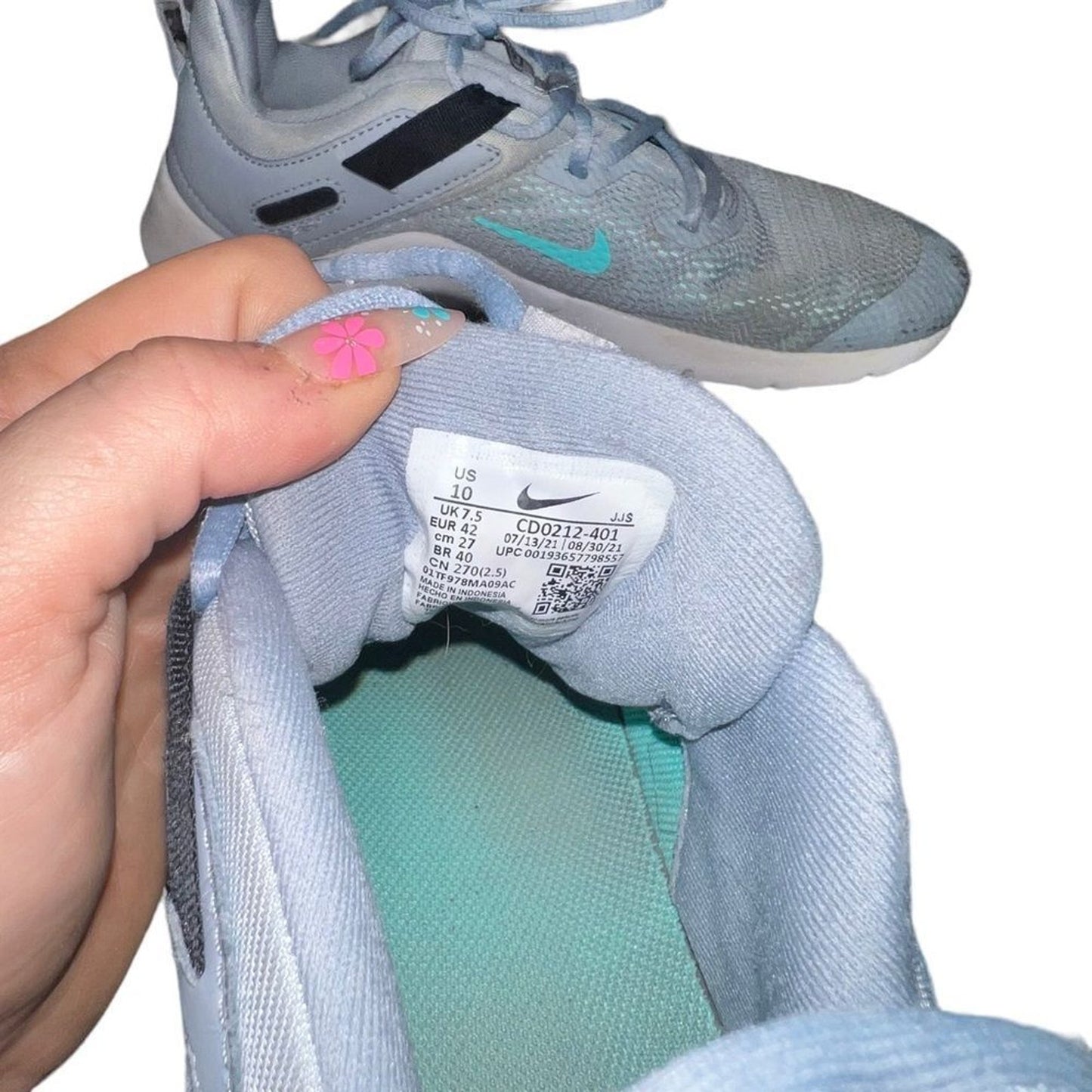 Nike Legend Essential Women's Training Shoes Obsidian Mist/Teal Size 10