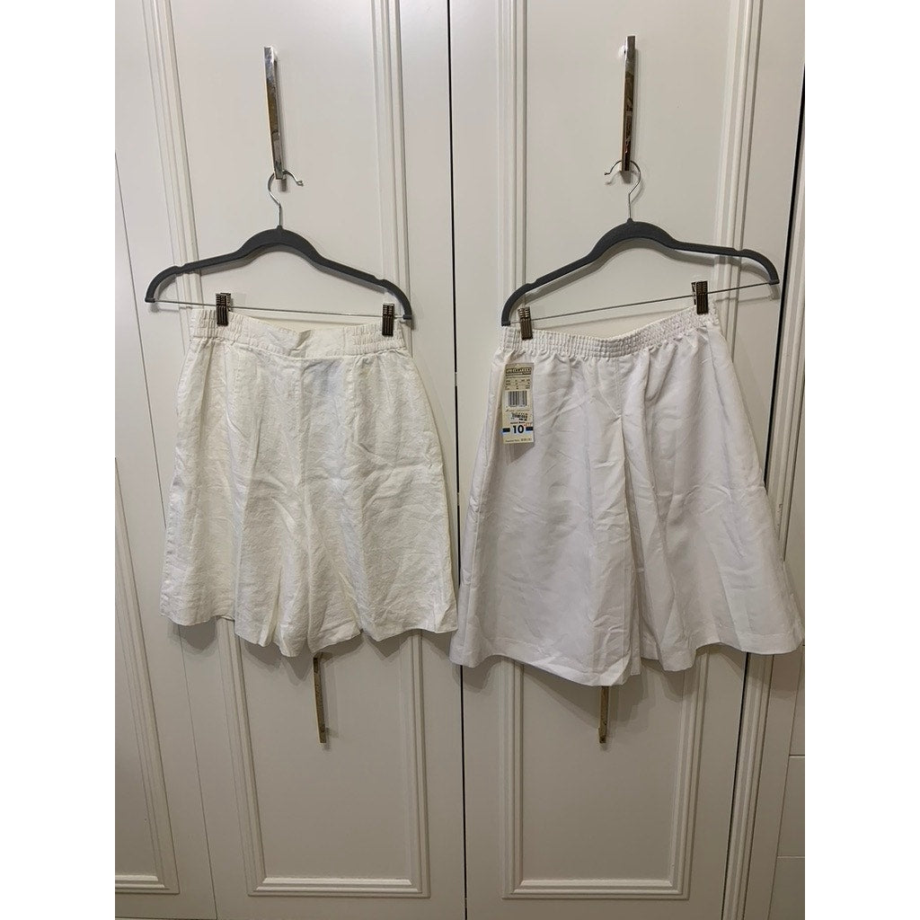 Women's White Bermuda Shorts Bundle Size 10