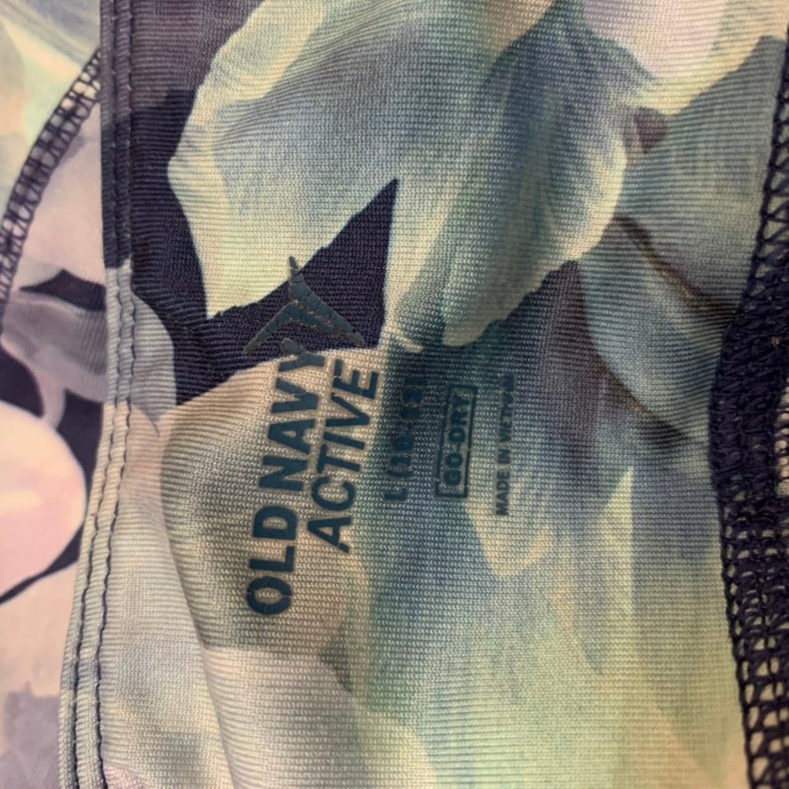 Old Navy Active Girls Leggings Size Large Floral Print High Rise