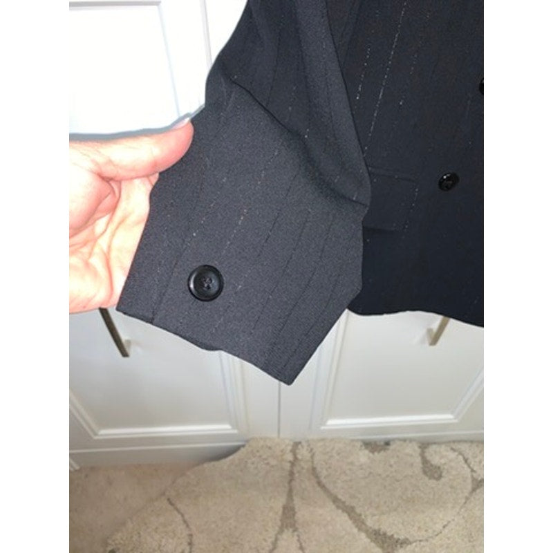 JH Collectibles Women's Black Pinstripe PantSuit Set Size 10 Formal 2 Piece
