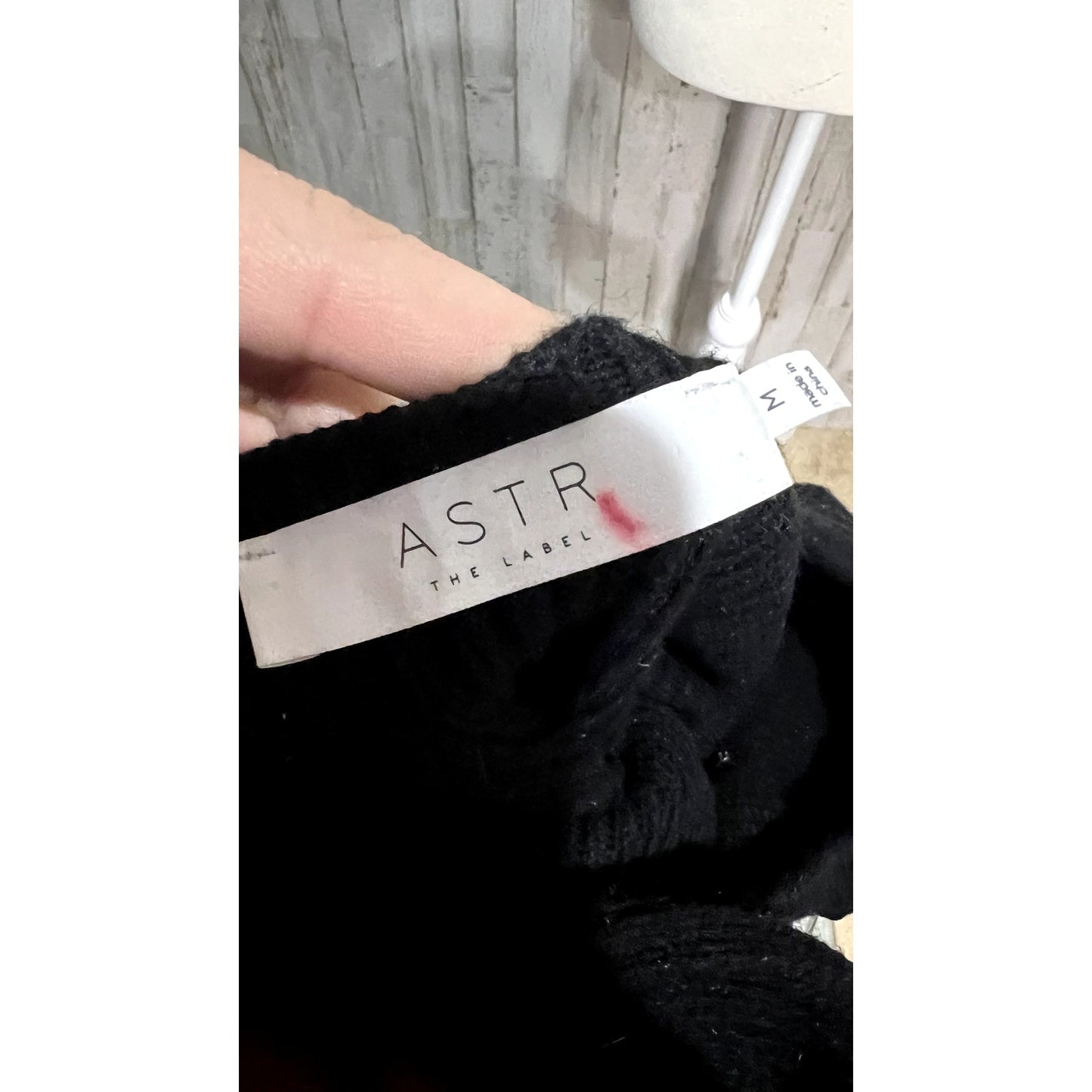 ASTR The Label Women's Black Ribbed Knit Bodycon Midi Dress Size Medium