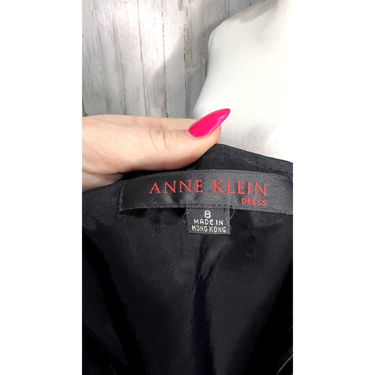 Anne Klein Women's Black Sleeveless Pencil Dress Size 8 Formal Wear