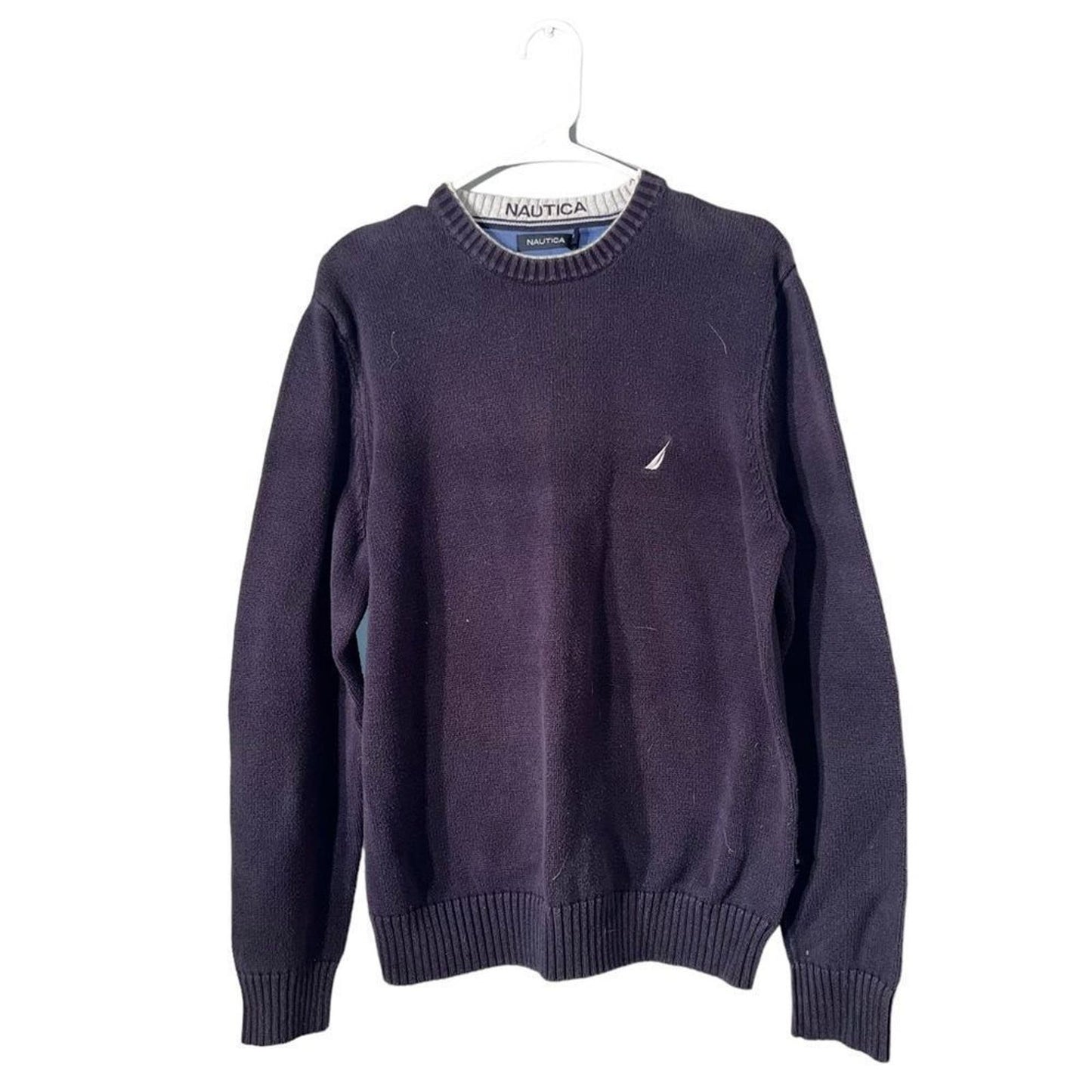 Nautica Navy Blue Crewneck Sweater - Men's Size Medium