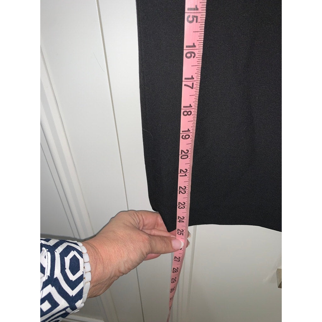 Talbots Women's Black Knee Length Pencil Skirt with Belt Size 8