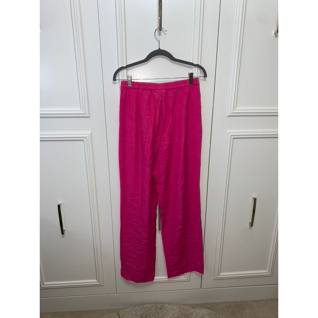 Kim Rogers Women's Pink Silk Blend Dress Pants Size Medium Casual