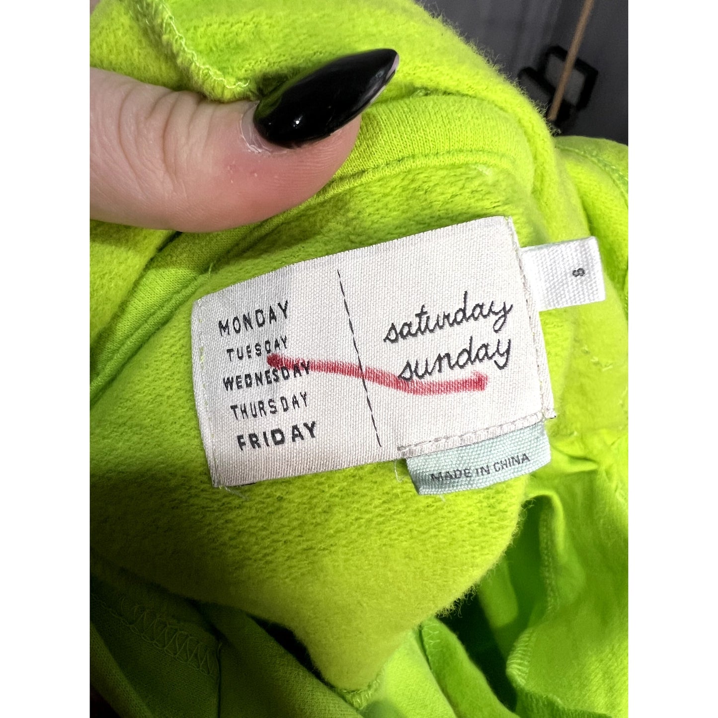 Anthropologie Saturday Sunday Women's Small Green Cropped Oversized Hoodie