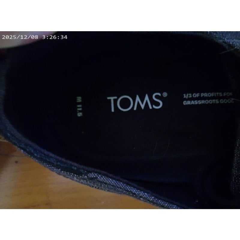 TOMS Navi Oxford Men's Lace-Up Shoes Dark Gray Casual 11.5