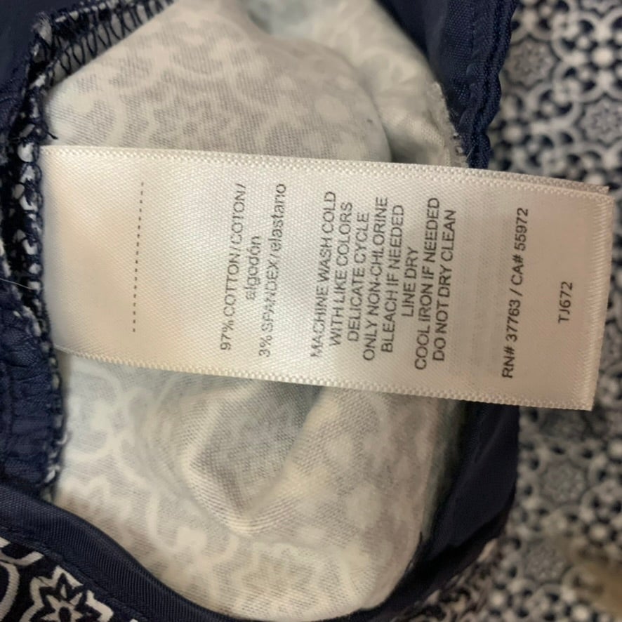 Laundry by Shelli Segal Ankle Pant Womens Size 14 Blue Print
