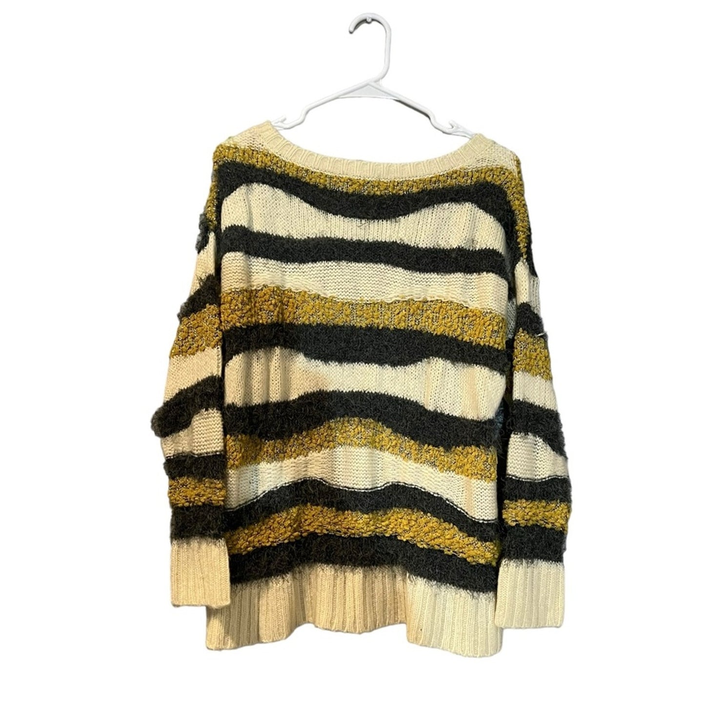 Altar'd State Sweater Womens Small Striped Chunky Knit Pullover Crewneck