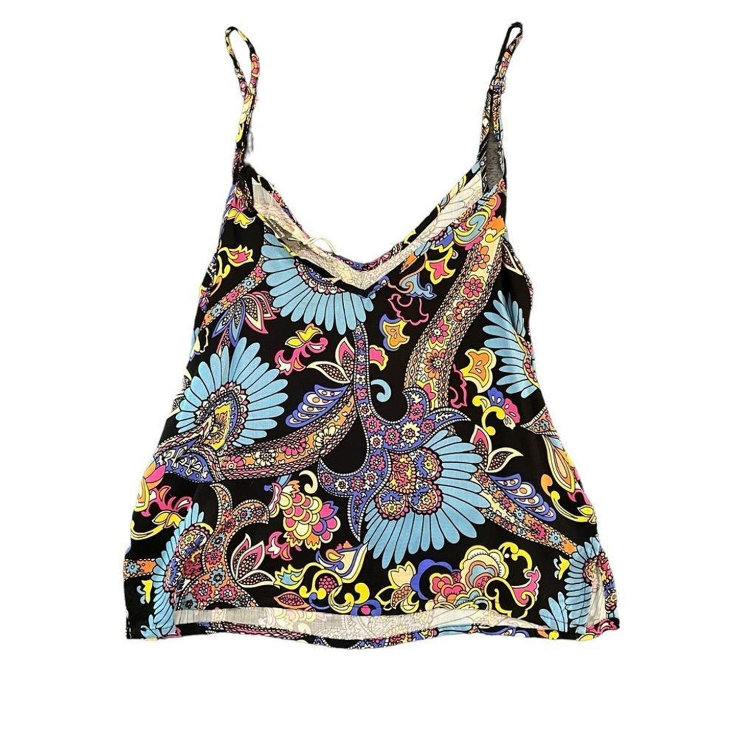NWT Haute Hippie Black Paisley Cami Tank Top Size XS