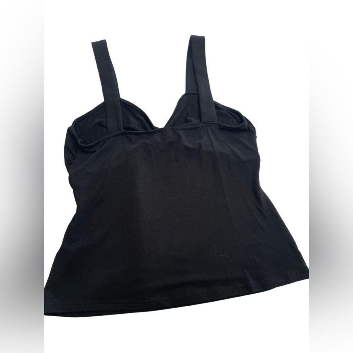 SHEIN Women's Black Viscose Basic Tank Size 1XL