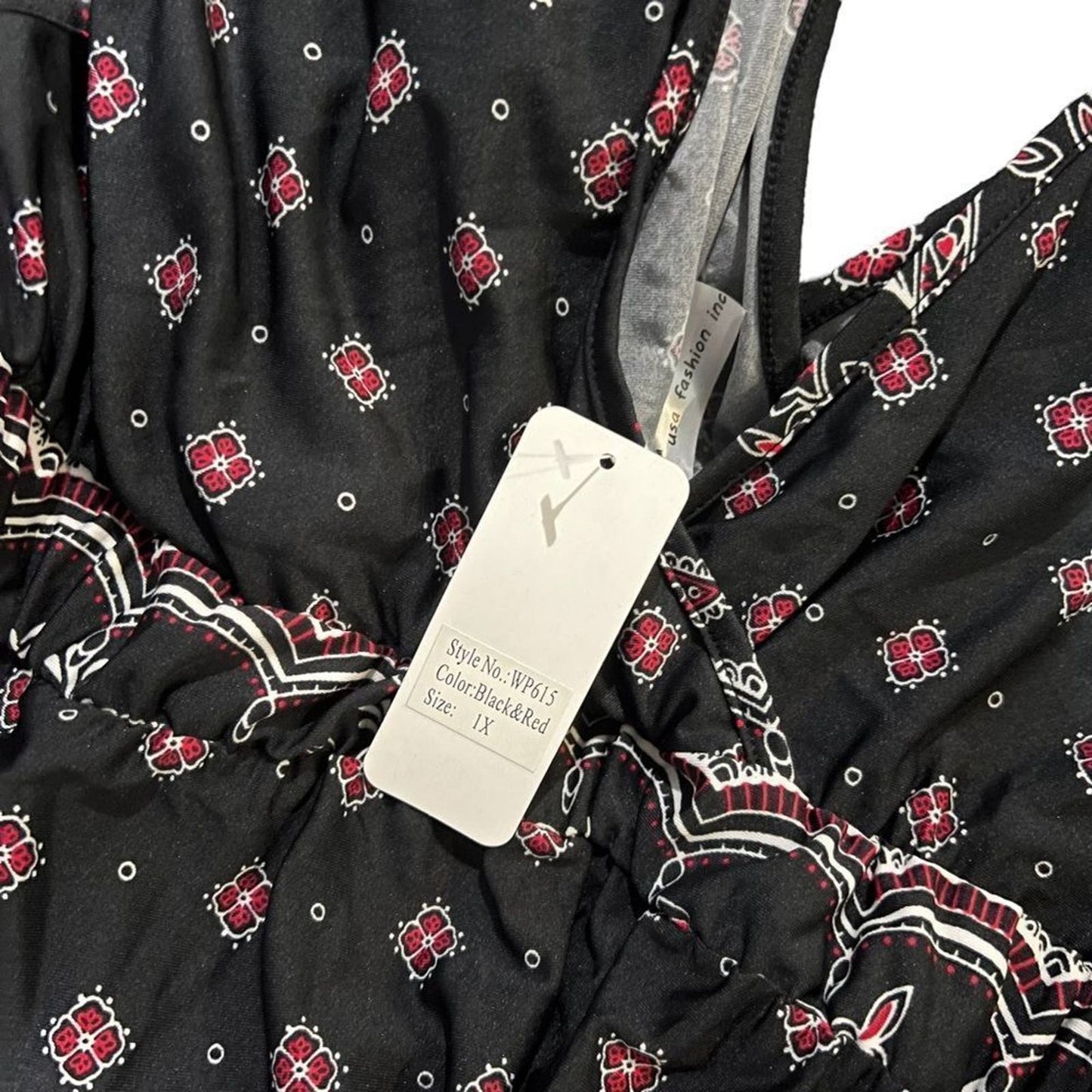 NWT Bella Berry Maxi Sleeveless V-Neck Front Back Empire Waist Dress Size 1X