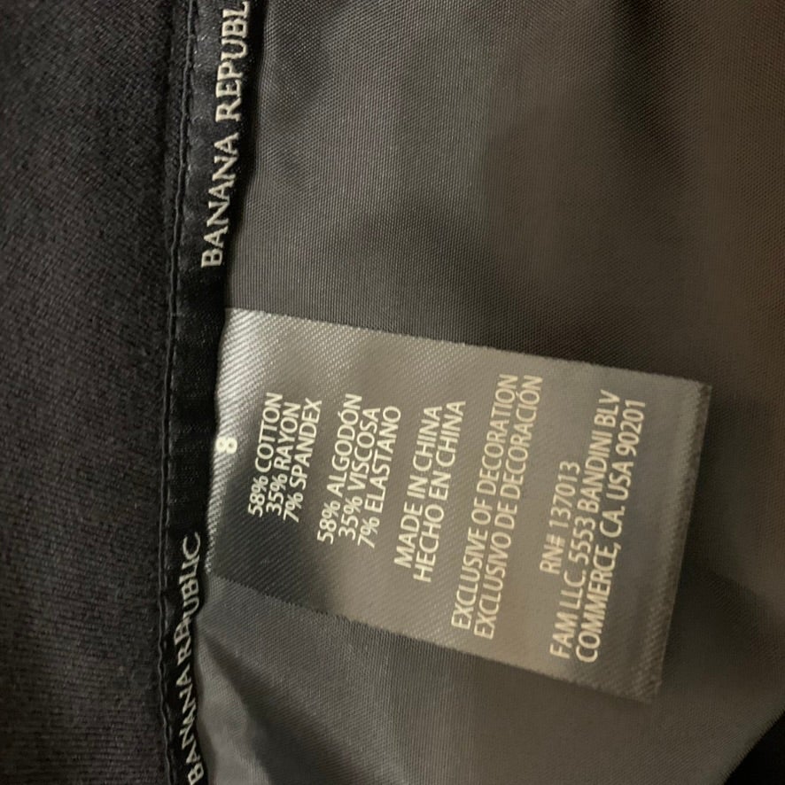 NWT Banana Republic Pants Womens Size 8 True Black Slim Cropped