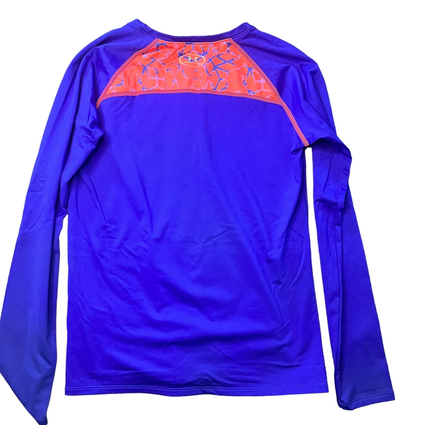Under Armour Coldgear Youth XL Blue/Pink Long Sleeve Activewear Shirt