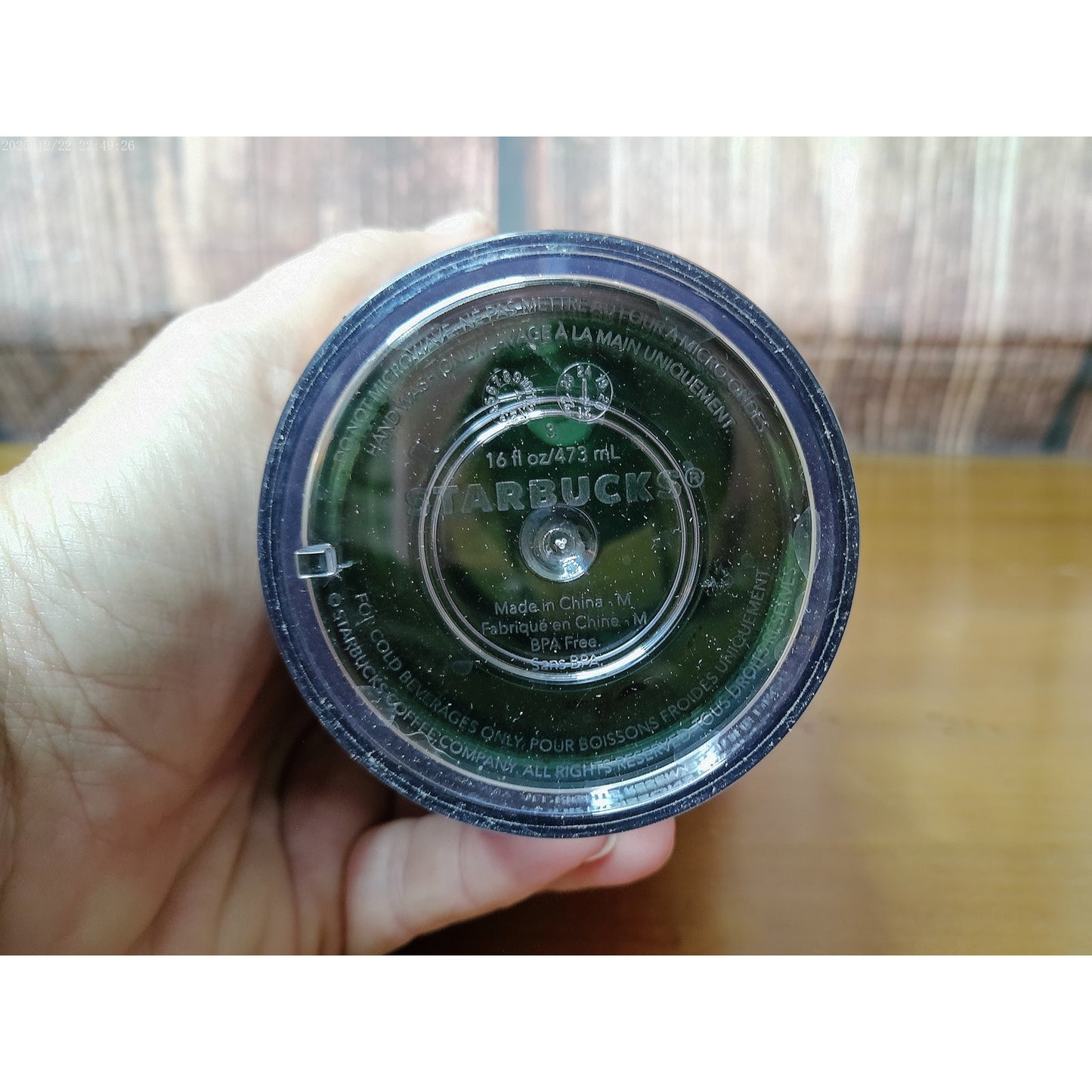 Starbucks Mountain Scape Travel Tumbler Green Lid 16 oz