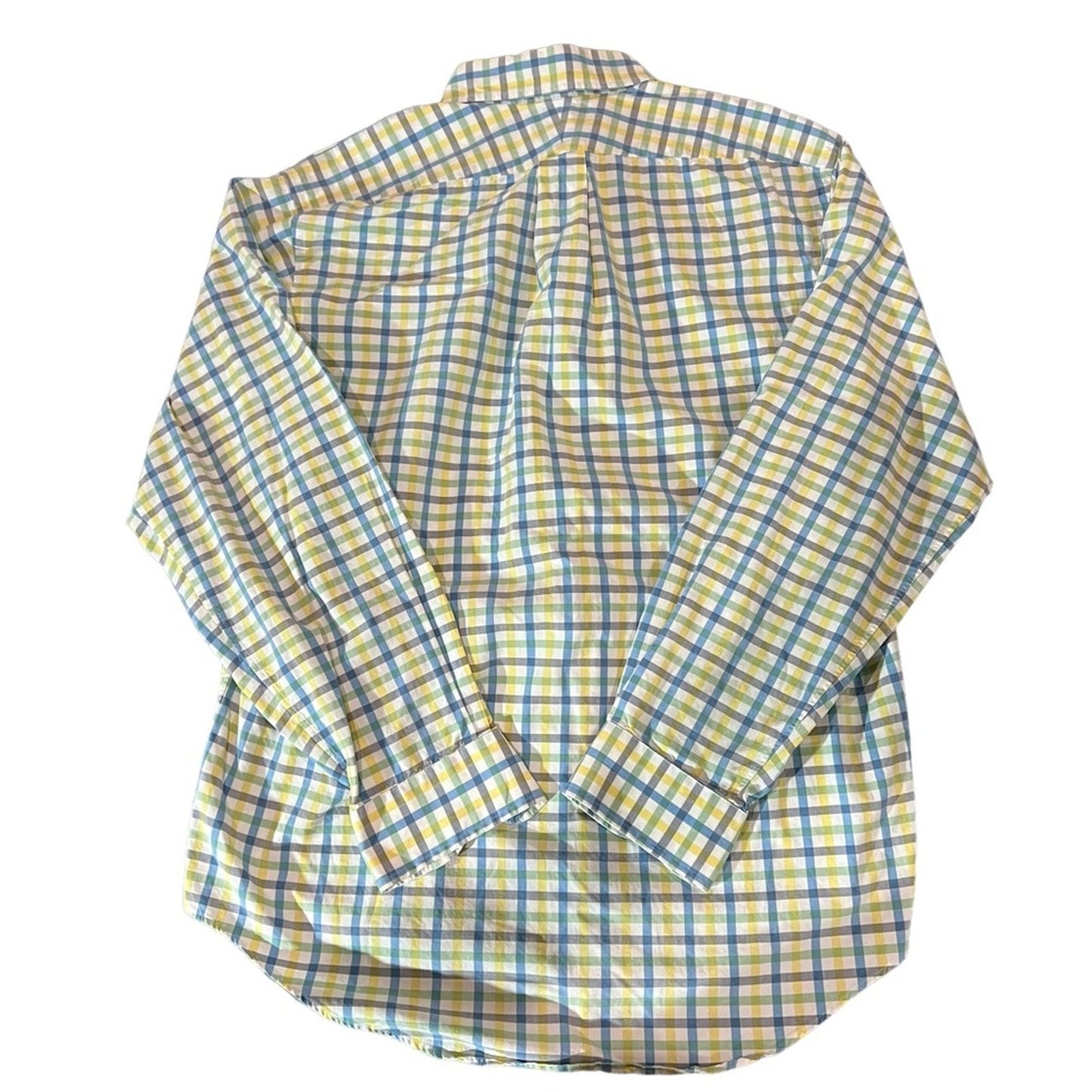 Lands' End Dress Shirt Mens 16 34/35 Button-Down Plaid Multicolor