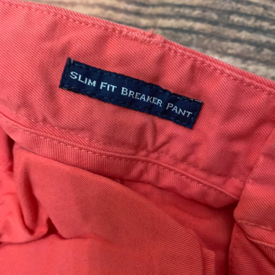 Vineyard Vines Breaker Pants Mens 32x32 Red Slim Fit Chino