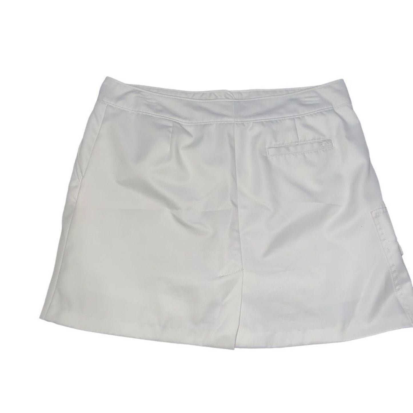 IZOD XFG Skort Womens Size 10 White Golf Knee Length Side Zip Pocket