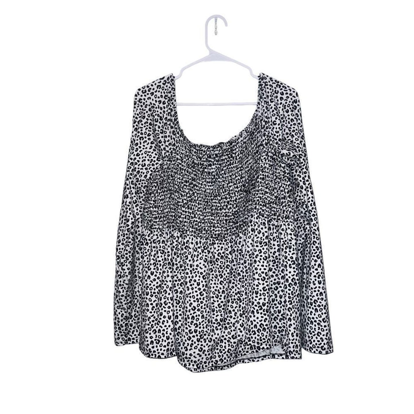 White Birch Women’s Black and White Printed Blouse Size 3X
