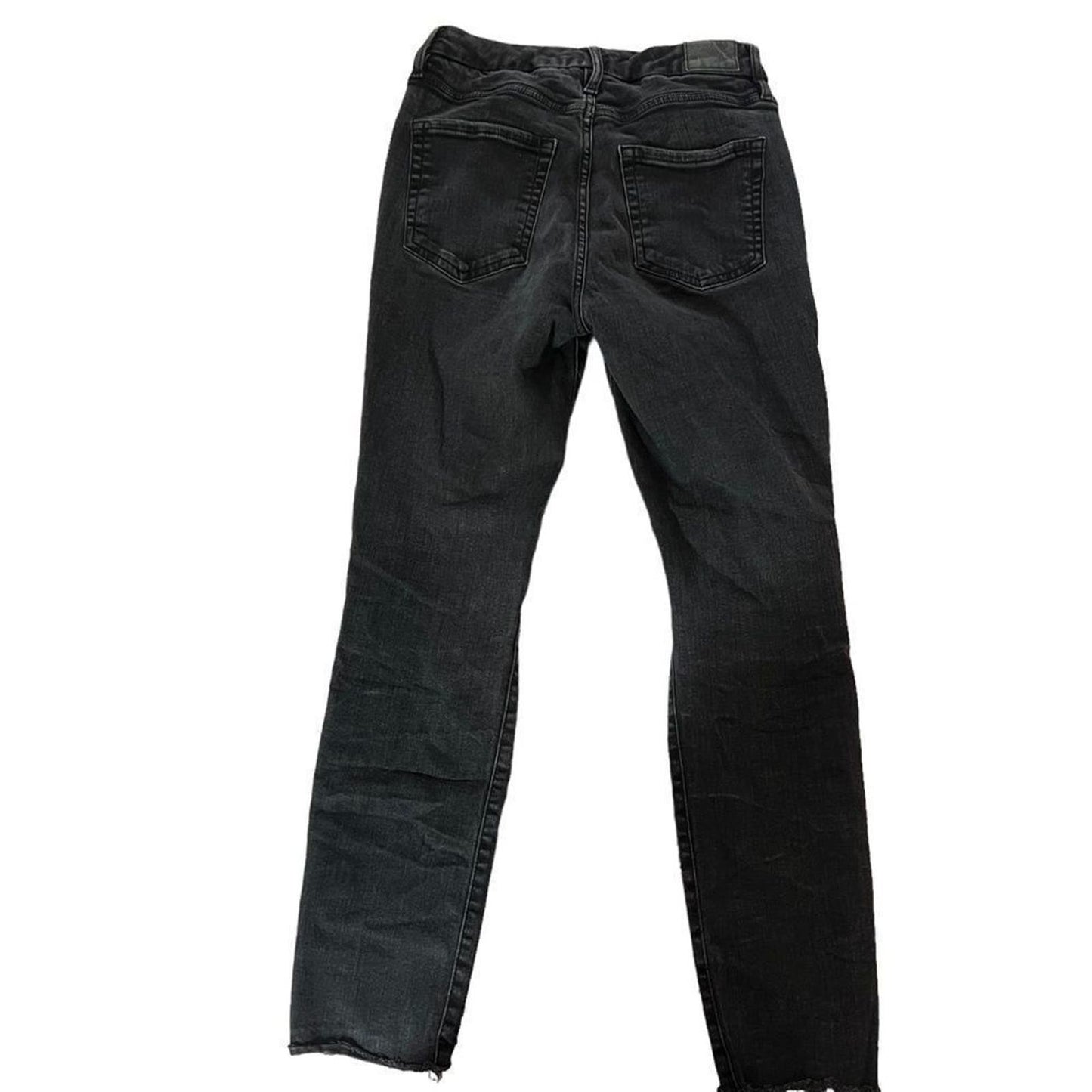 Aeropostale Black Super High Rise Curvy Distressed Jeggings 6