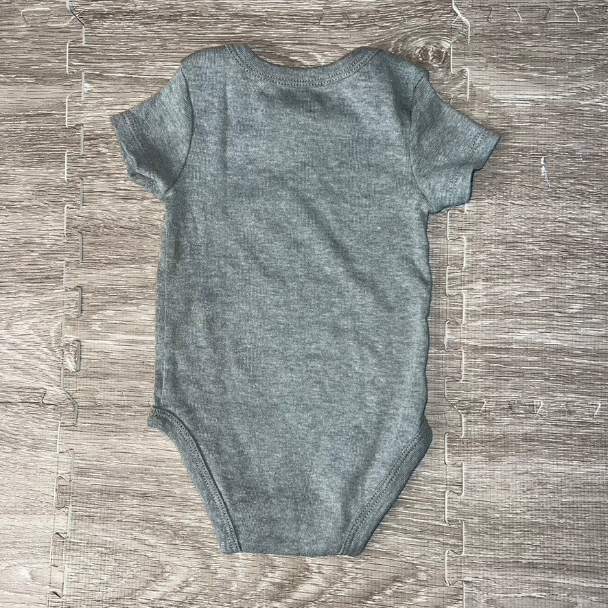 Nike Baby Swoosh Bodysuit Unisex Gray One Piece Outfit Size 6 Months