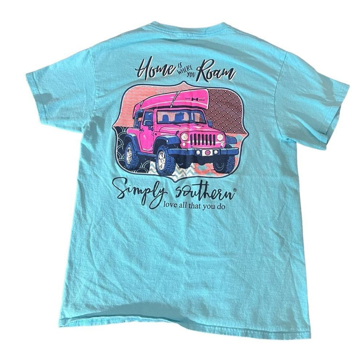 Simply Southern "Home is where you roam" Short Sleeve T-shirt Size Medium