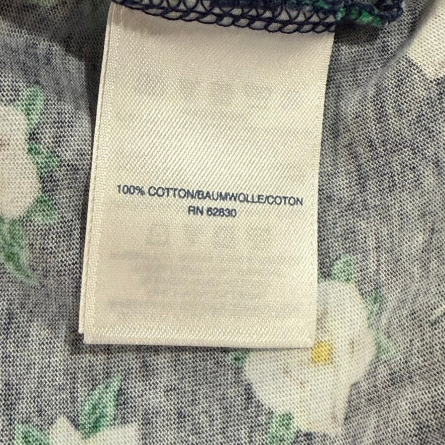 Draper James x Lands' End Blue Floral Shift Dress Petites Size Medium
