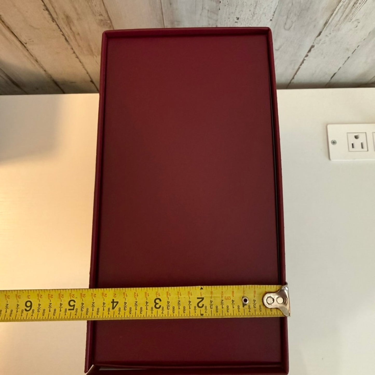 Gucci Burgundy Maroon Rigid Gift Presentation Box w/ Lid Large White Logo