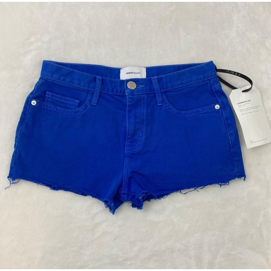 NWT Current/Elliott Women's Boyfriend Denim Shorts Blue Size 25 Casual