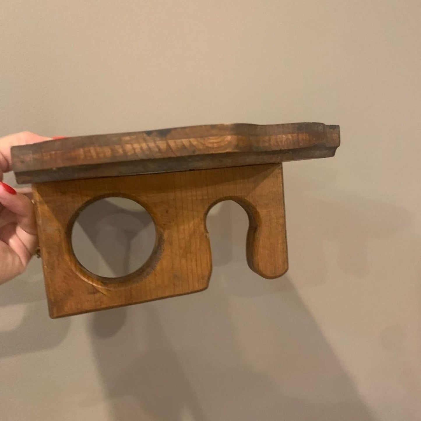 Solid Oak Wood Softball or Baseball Glove & Bat Wall Mount Holder