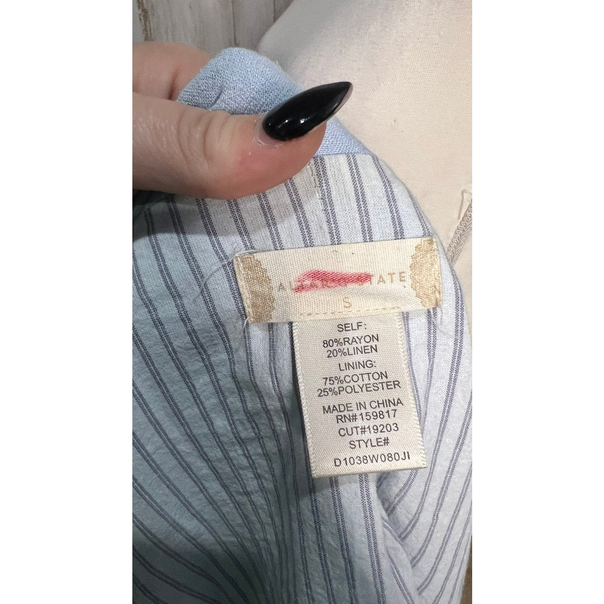 Altar'd State Women's Blazer Size Small Light Blue Double Button Business Jacket