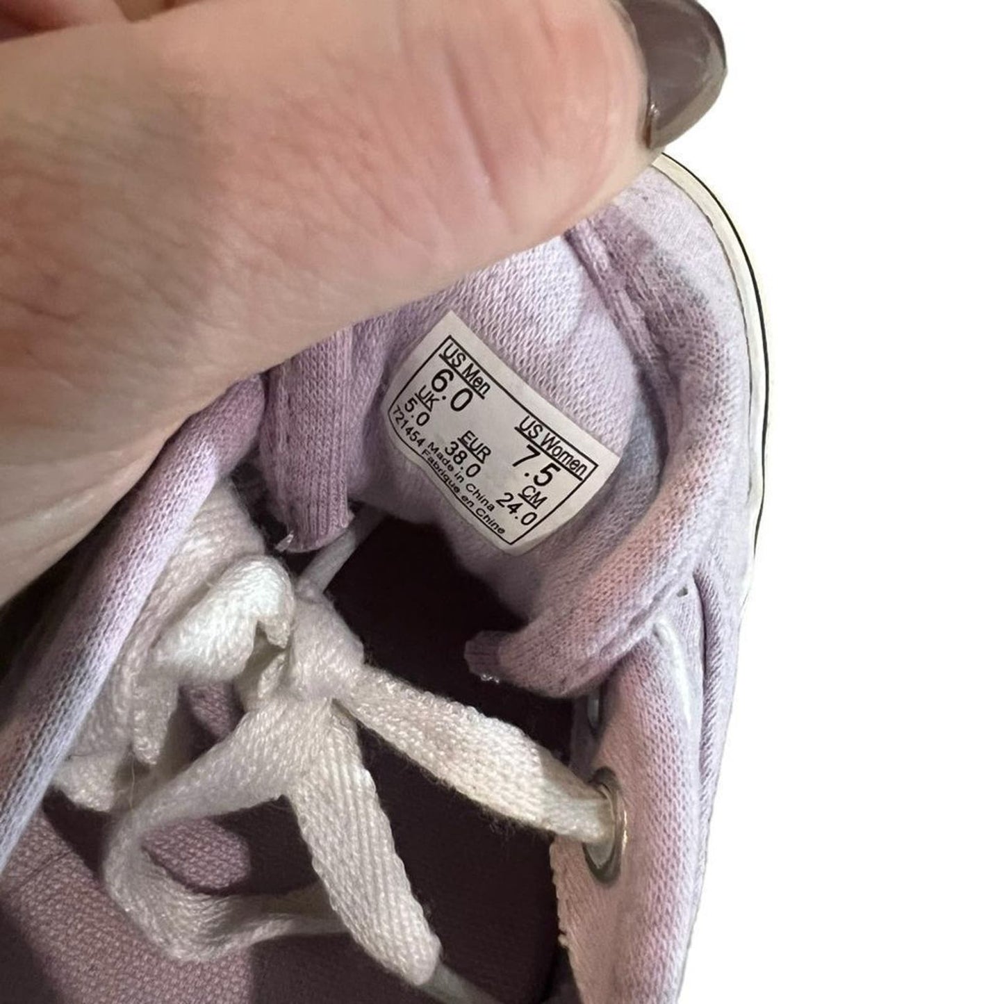 Vans Authentic Jersey Lavender Fog / Snow Shoe Men 6 / Women's 7.5