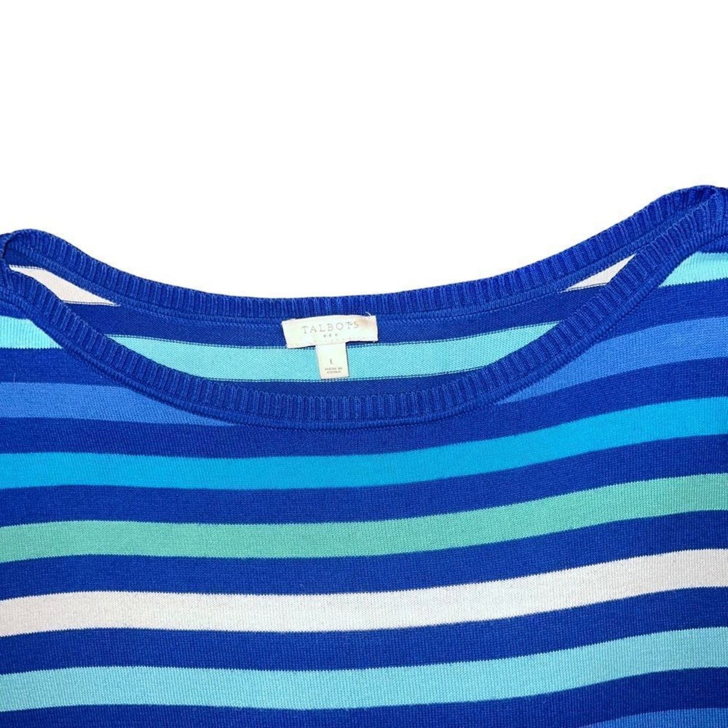 TALBOTS Women’s Size Large Striped Sweater Blouse