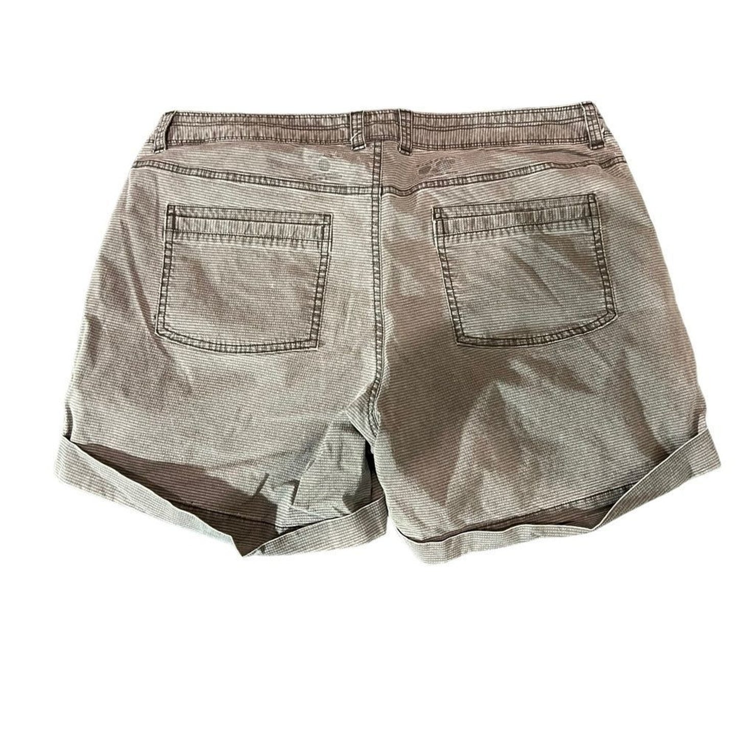 Mountain Hardwear Shorts Womens Size 12 Gray Twill Roll Cuff Stretch