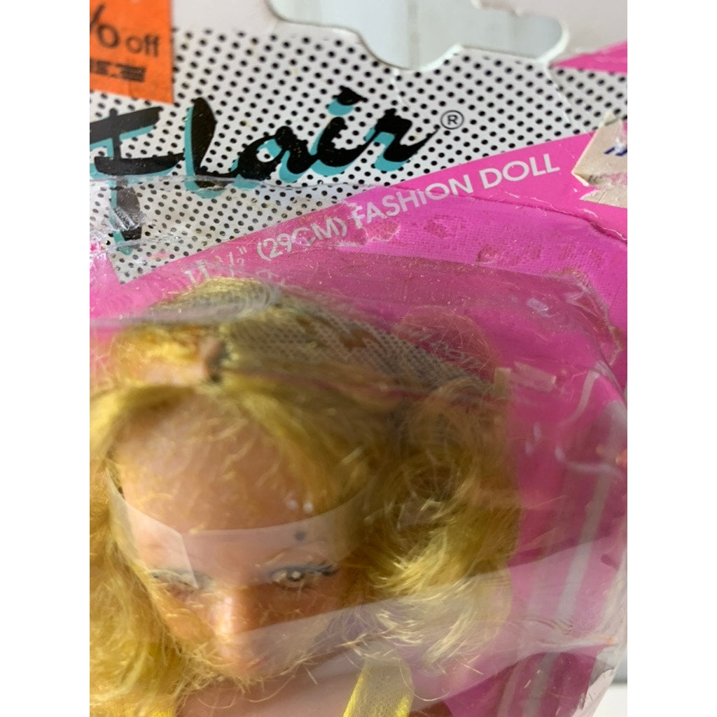 Vintage Totsy Flair Fashion Doll 11.5in Orange Hair Yellow