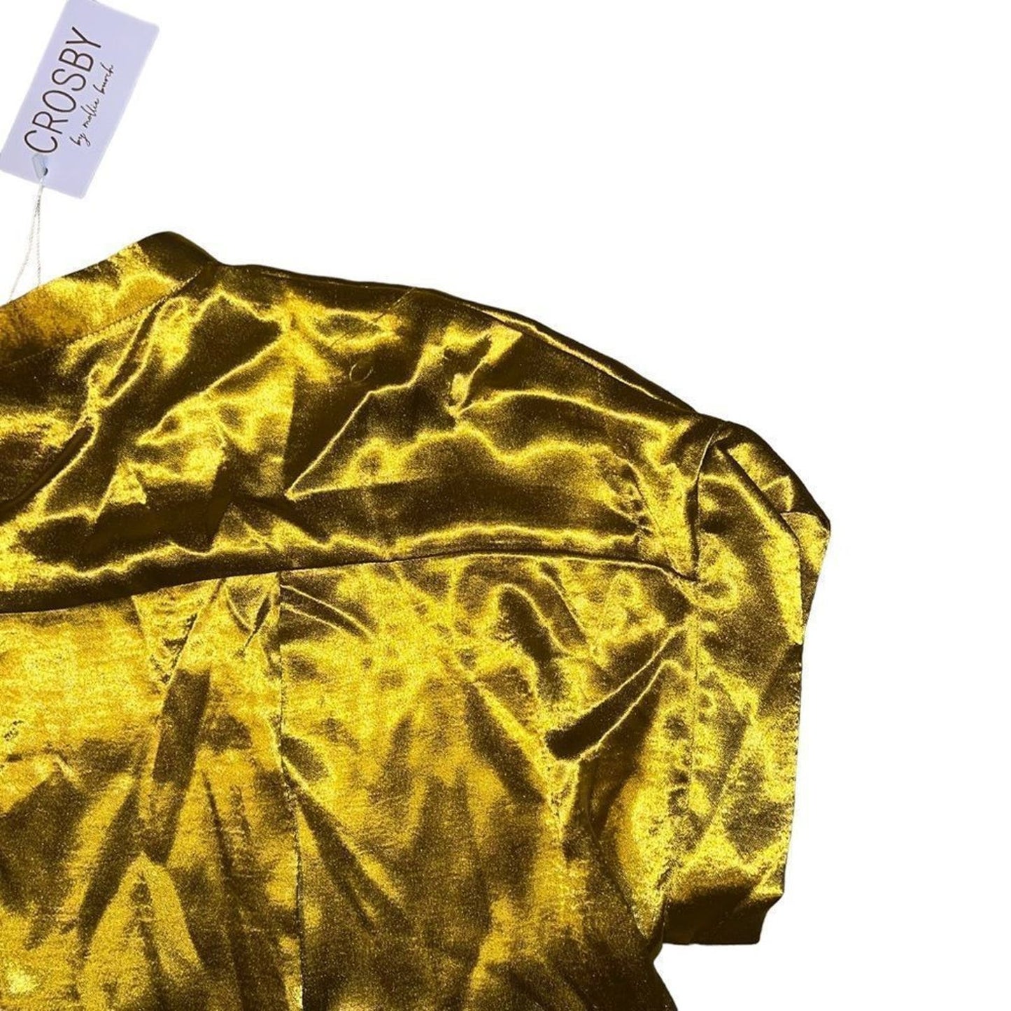 NWT Crosby Metallic Gold Crane Top Size Medium