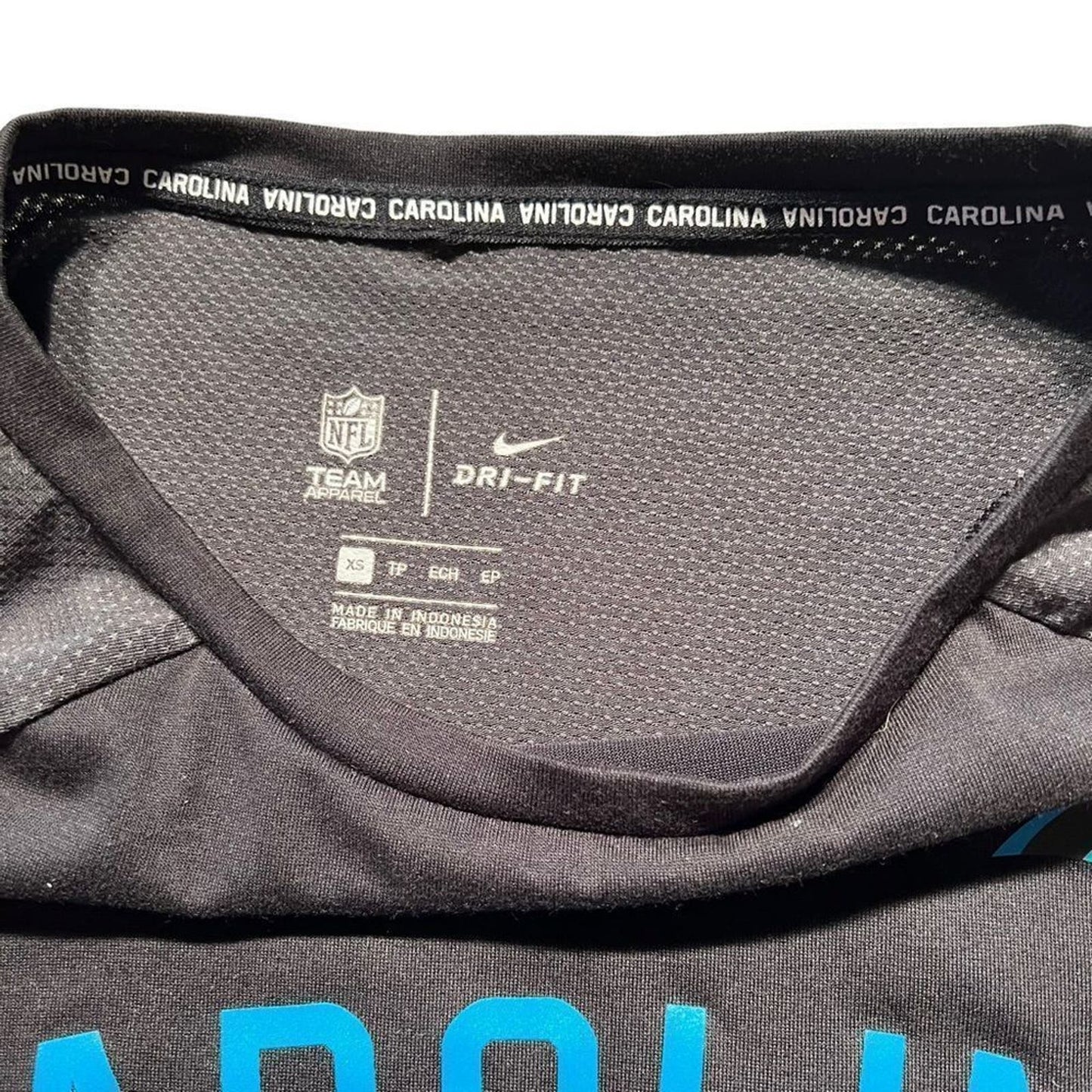 Women's Nike Black Carolina Panthers Tailgate Performance Raglan Long Sleeve