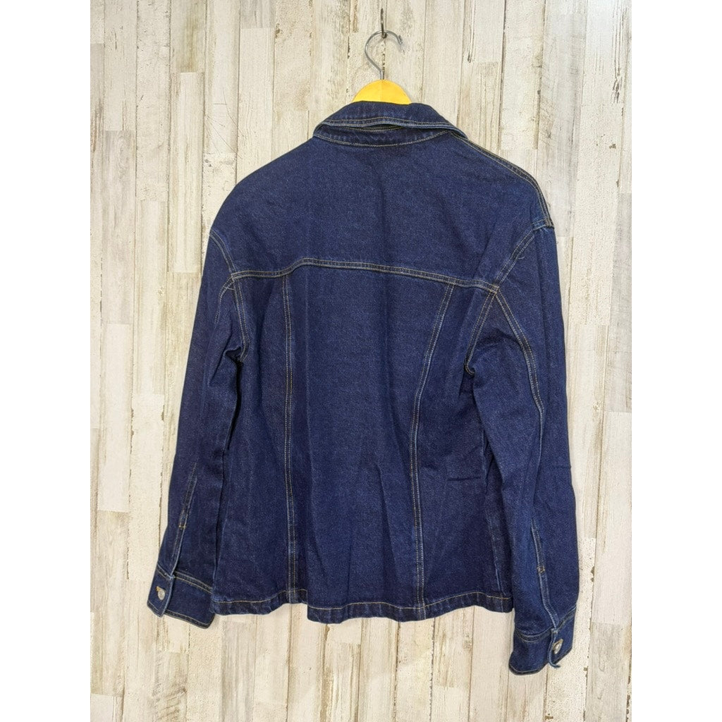 NWT Grey Lab Women's Denim Jacket Blue Size Small Button-Up Casual
