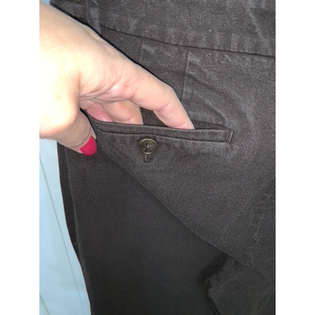 Talbots Women's High-Waist Straight Pants Brown Size 12 Workwear