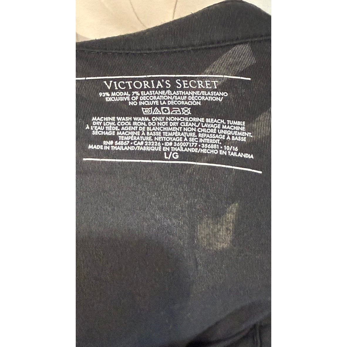 Victoria's Secret Women's Black Button-Up Sleep shirt Size Large