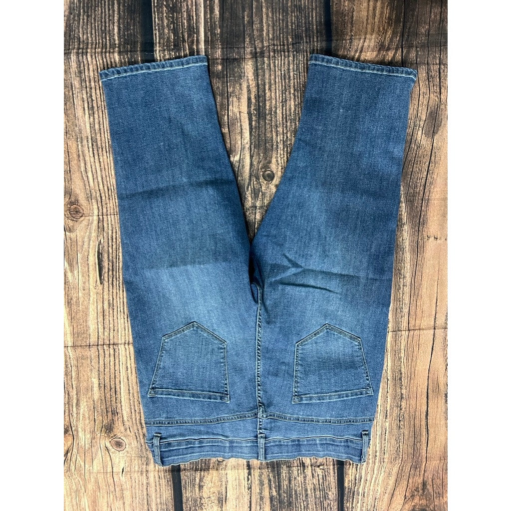 Boston Proper Women's Blue Denim Capri Pants Size 12 Casual Solid