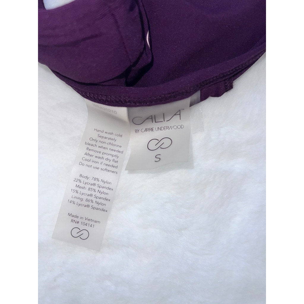 NWOT Calia Women's Purple Sports Bra Size Small Criss-Cross Front Activewear