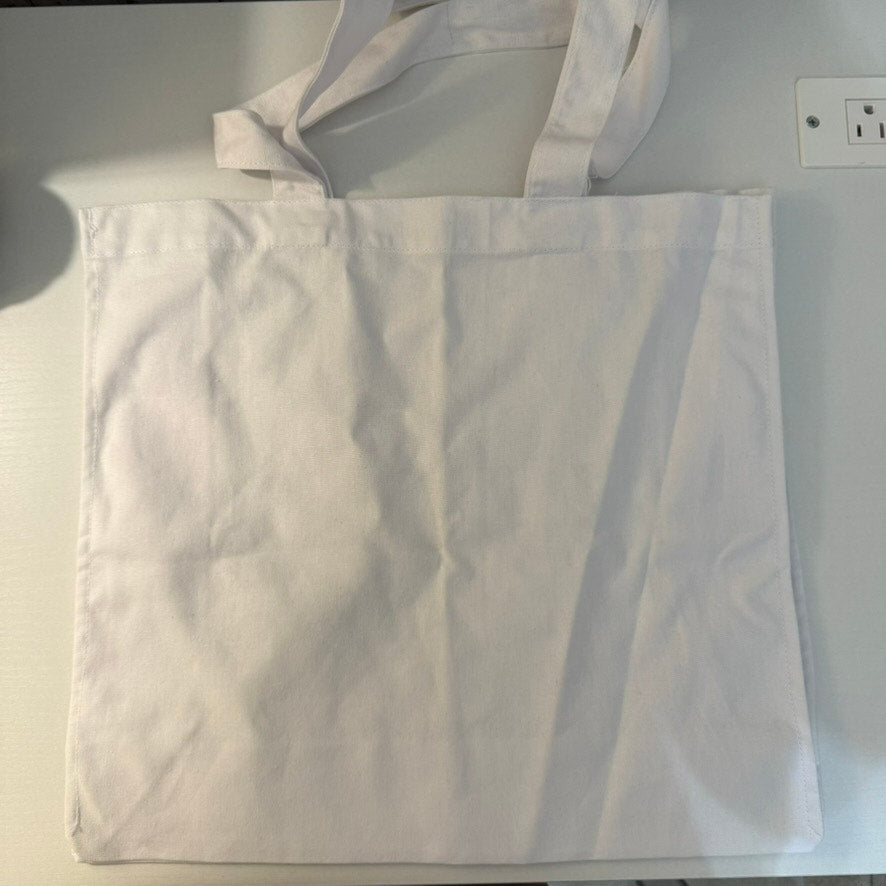 Gucci Tote Bag Womens Large White Logo Print Reusable Shopping Travel Bag