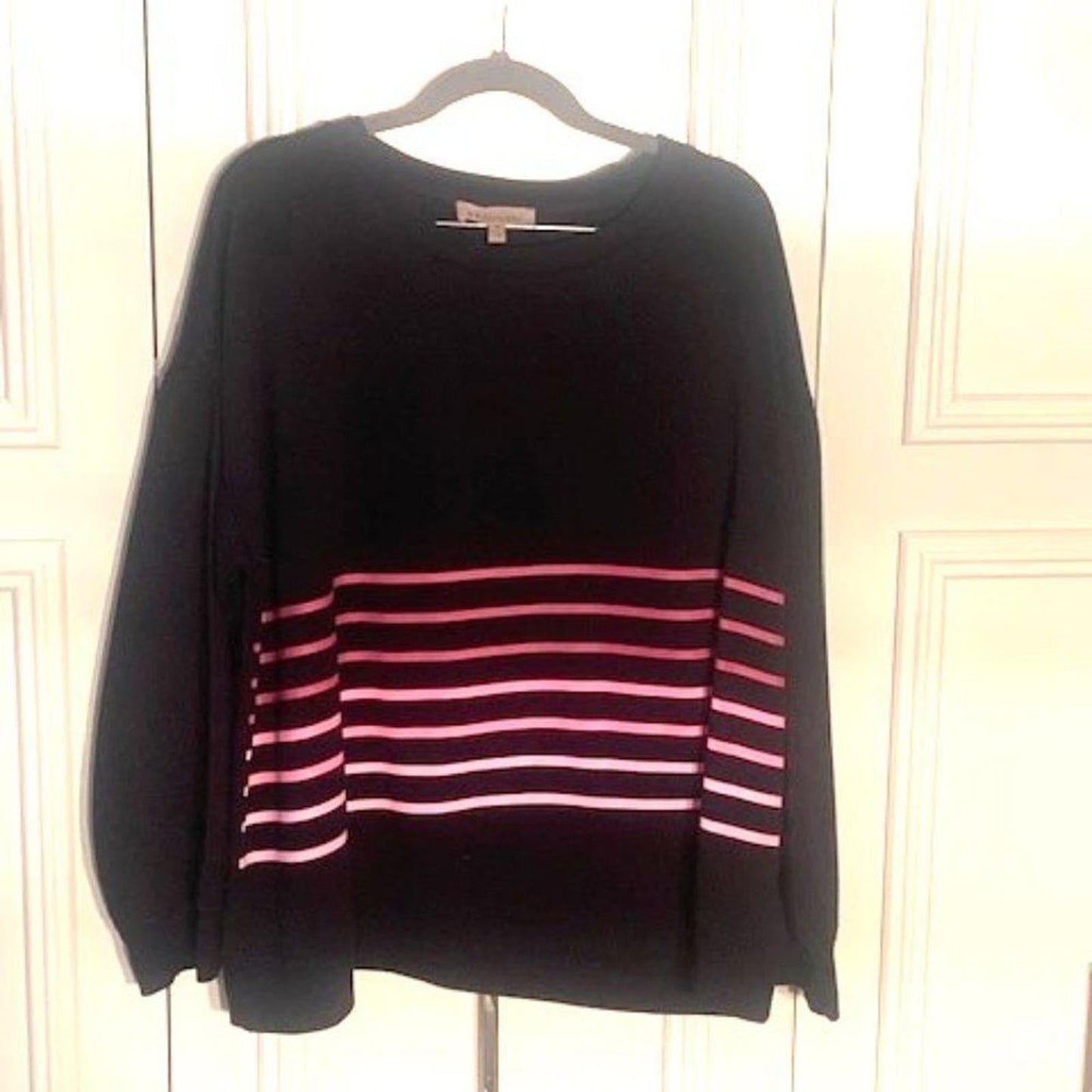 Philosophy navy sweatshirt/pink stripes 2X