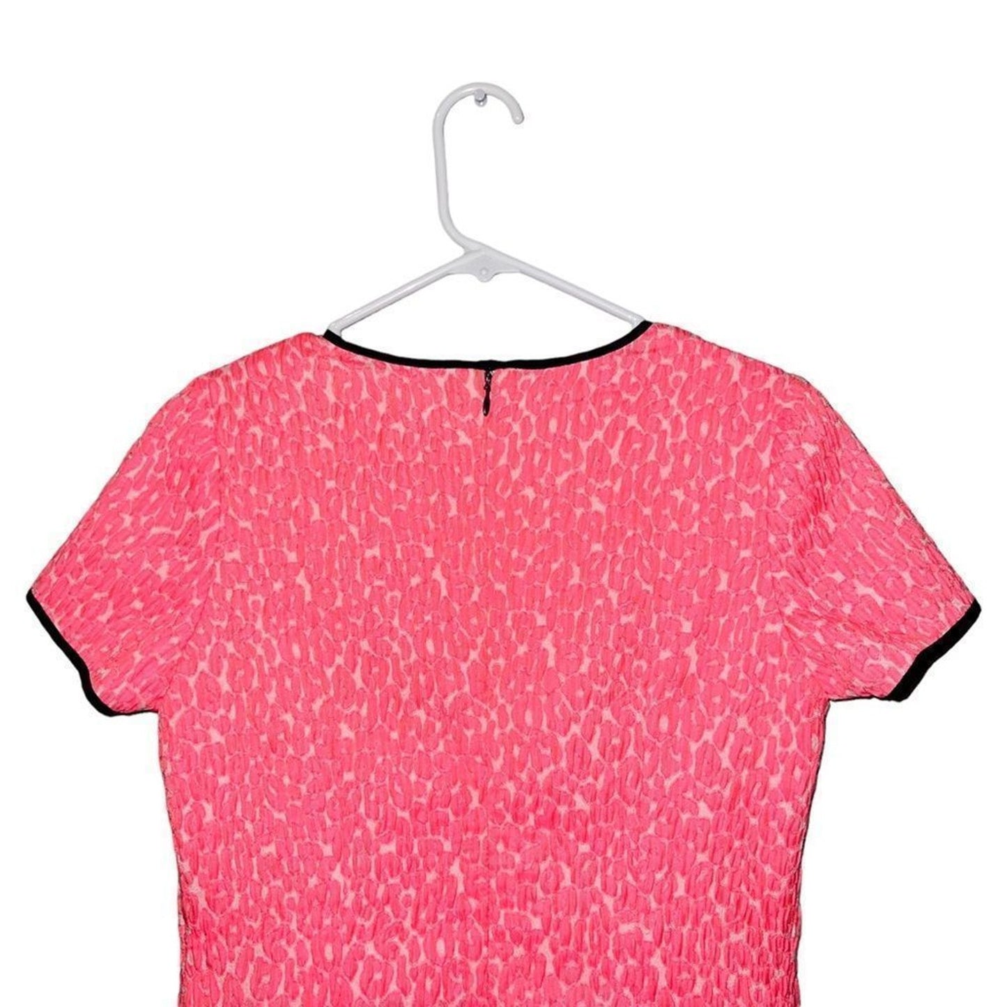 Banana Republic Dress Women's Size 4 Neon Pink Textured Sheath Knee Length